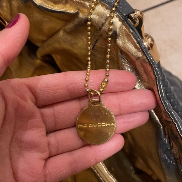 Big Buddha Grey Handbag w/ Gold Interior - Picture 5 of 5